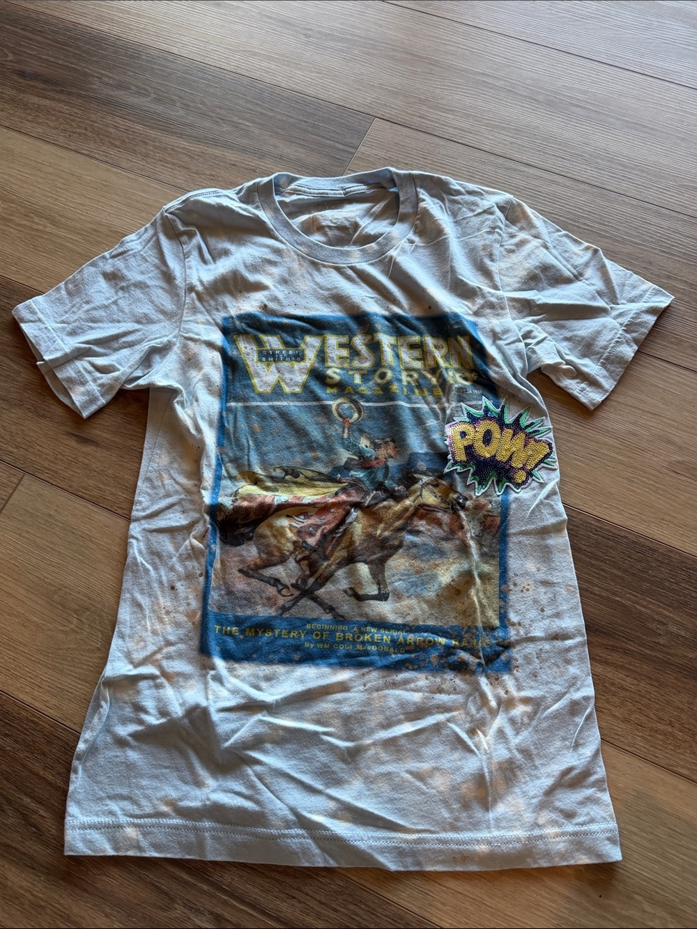 Gina Tees Graphic Western Scene Light Blue Women’s T-Shirt